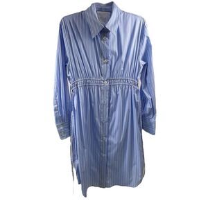 MEIMEIJ NWOT Light Blue Long Sleeve Shirt Dress Size 44IT (US 10)